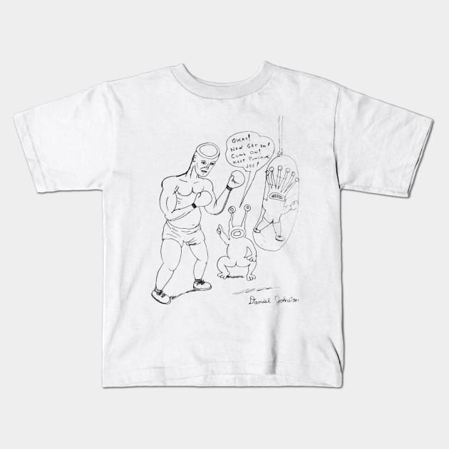 Daniel Johnston - Keep punching Joe Kids T-Shirt by skullknight